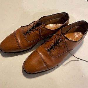 Johnston & Murphy Men's Tan Melton Cap Toe Oxford Dress Shoes Size 10.5 D